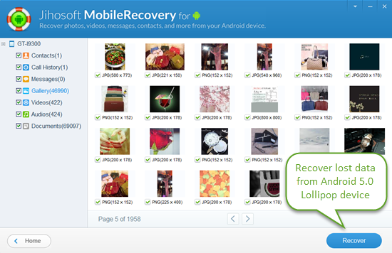 Android Lollipop Data Recovery