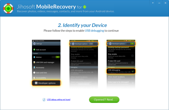 Launch Jihosoft Android Phone Recovery