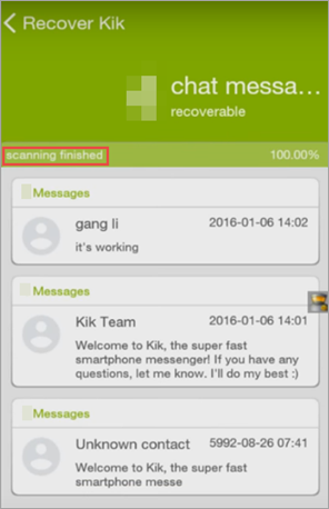  Restore Kik Messages on Android with GT Recovery