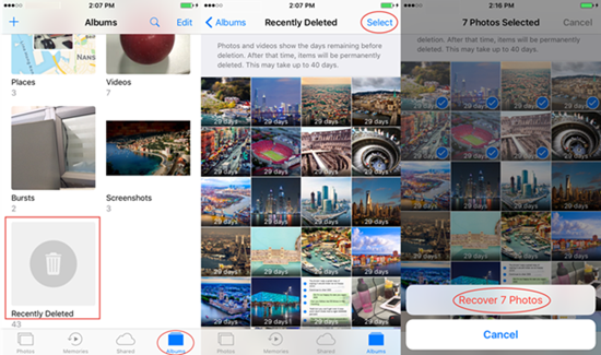 Recover Deleted iPhone Photos from Photos App