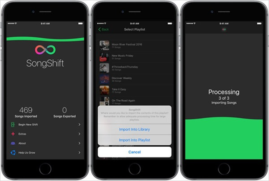 Export Spotify Playlist to Apple Music with SongShift