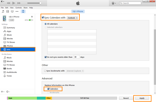 Transfer Contacts with iTunes