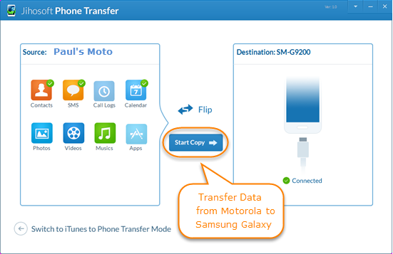 Steps to Move Data from Motorola to Samsung Galaxy