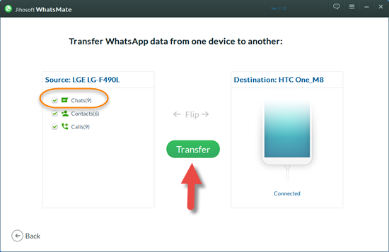 Use Android WhatsApp Transfer