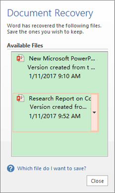 Recover Unsaved PowerPoint Document with AutoRecover Function