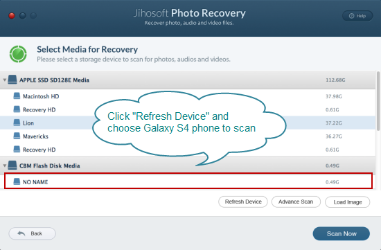 Recover Deleted Photos from Samsung Galaxy S3