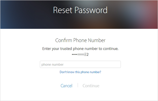 Reset with two-factor authentication