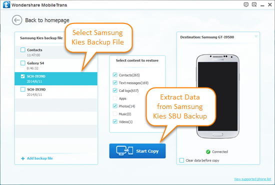 How to Extract Data from Samsung Kies SBU Backup