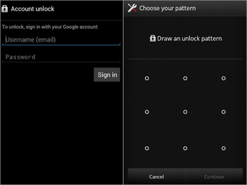 Remove Android Lock with “Forgot Pattern” Feature