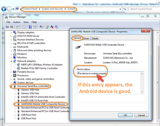 android supplier usb drivers not found