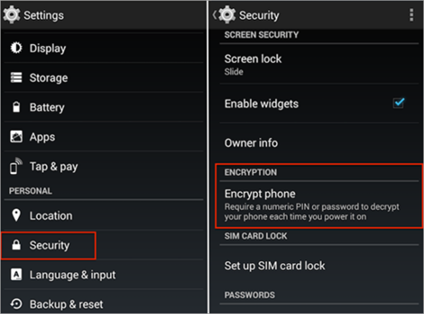 Encrypt your Android