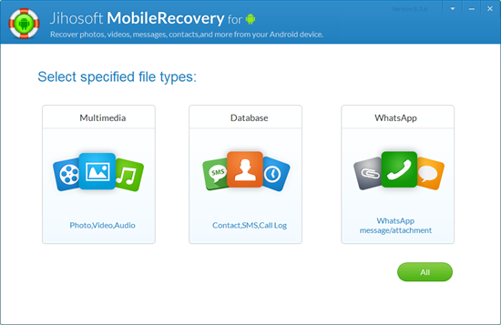 Jihosoft Android Data Recovery screenshot