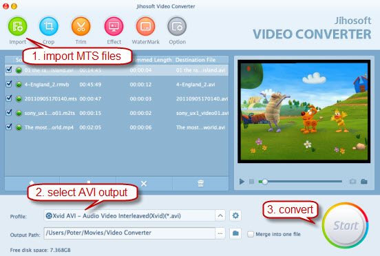 mts to avi converter online