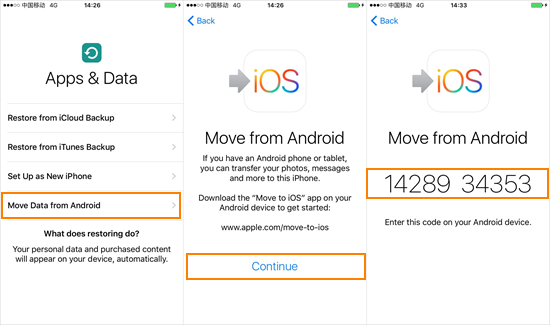 How to move data from Android to iPhone with Move to iOS