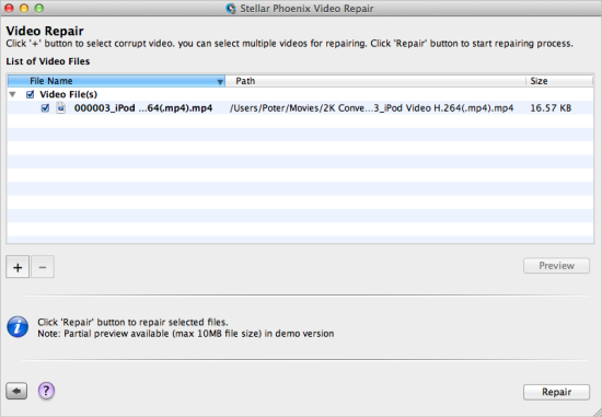 Stellar Phoenix Video Repair