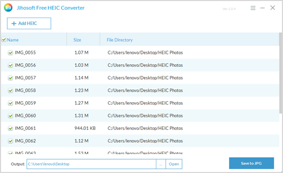 Jihosoft Free HEIC Converter User Guide