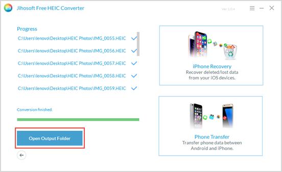 Jihosoft Free HEIC Converter User Guide