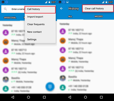 Clear Call Log on Motorola Devices
