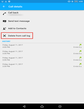 Clear Call Log on Sony Devices