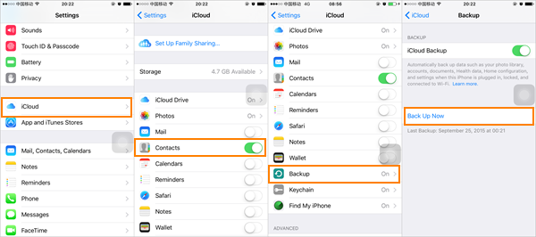 Transfer Contacts with iCloud