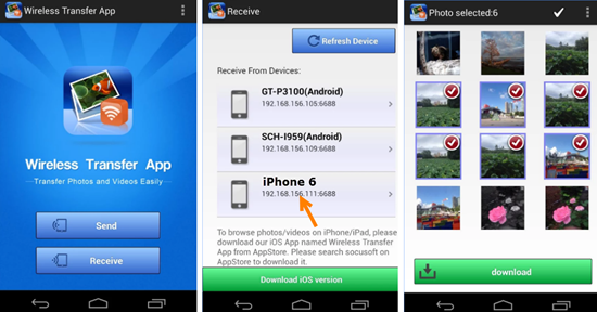Transfer Photos/Videos from HTC to iPhone Wirelessly with Wi-Fi Transfer App