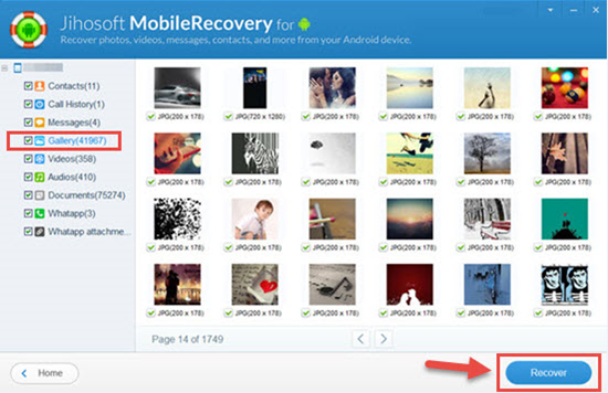 Preview and Retrieve Deleted Photos from Samsung Galaxy S