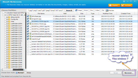 deleted file recovery software for windows 7