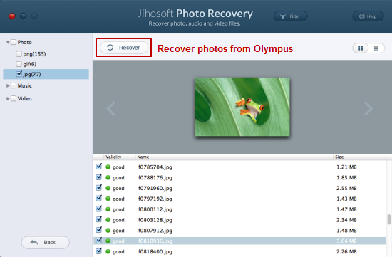 Recover Deleted Photos from Olympus Camera