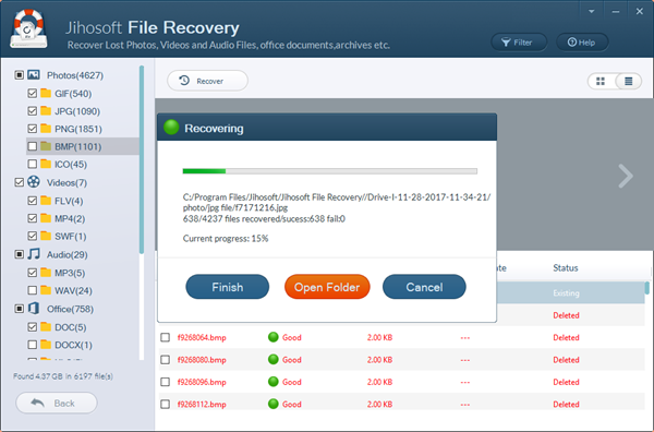 Follow the steps below to undelete files from RAW hard drive.