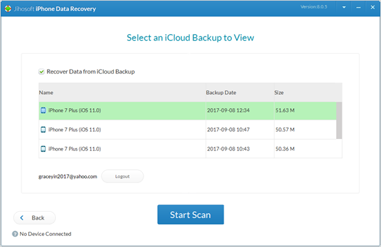 Restore Data from iCloud Backup