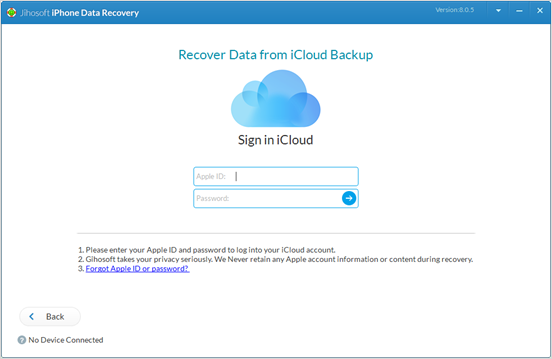 Restore Data from iCloud Backup