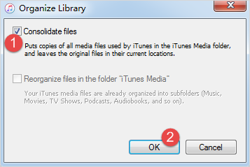 Consolidate your iTunes library.