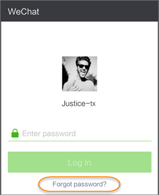 forgot wechat login password