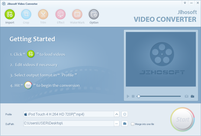 Jihosoft Video Converter screenshot