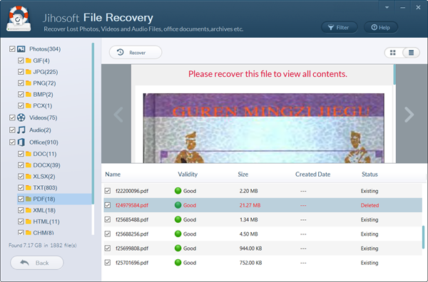 Preview and Recover Windows 7 Deleted Files