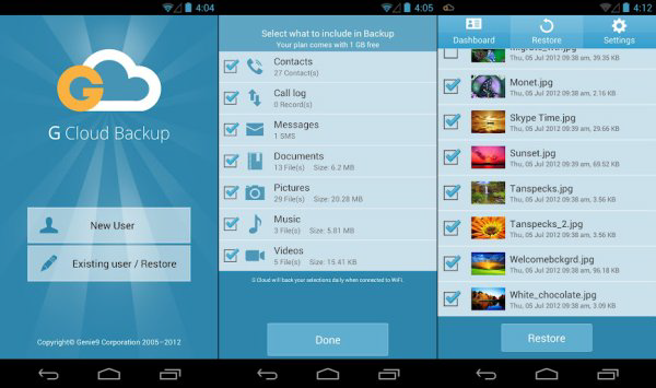 G Cloud Backup is one of the Top 10 Best Free Android Backup Apps 2019.