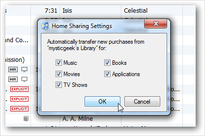 Copy iTunes Library to New Computer via Home Sharing