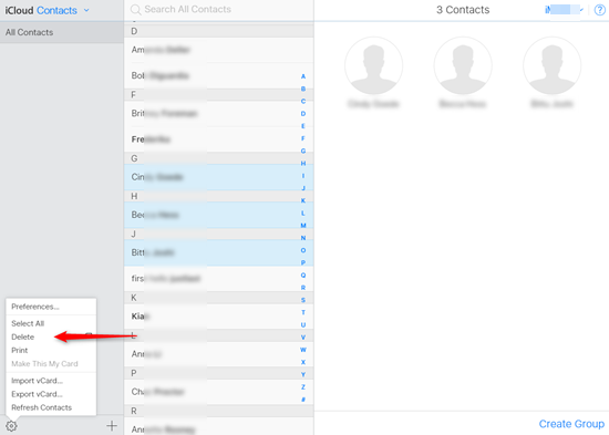Delete Multiple Contacts on iPhone/iPad on PC