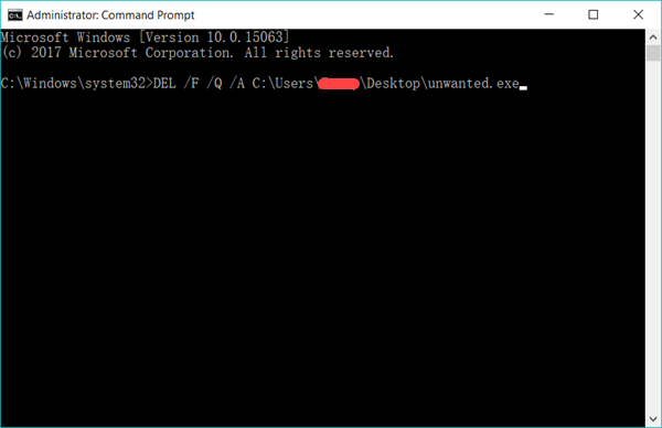 Force Delete a File Using CMD Command