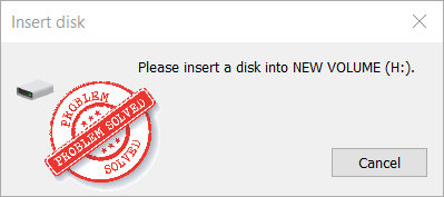 Please insert a disk into removable disk