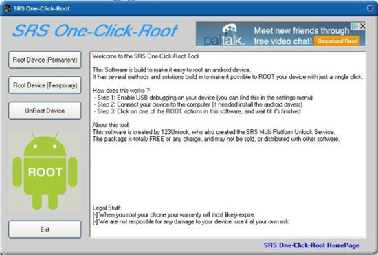 SRSRoot is one of the best Android Root Softwares.