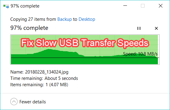 Acquiesce smog miste dig selv How to Fix Slow USB Transfer Speeds in Windows 10