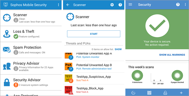 Sophos is one of Top 5 Best Antivirus Apps for Android for Virus Removal.