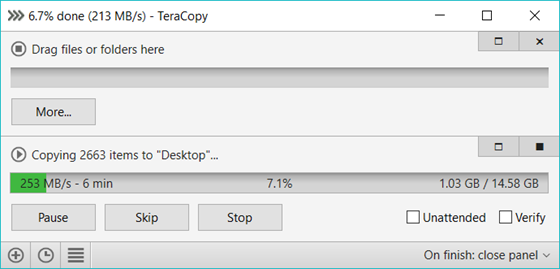 Speed up USB Transfer by Using Copy Utility