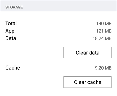 Clear Cache data.