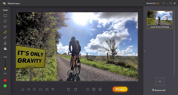 Import the image into Jihosoft Photo Eraser.