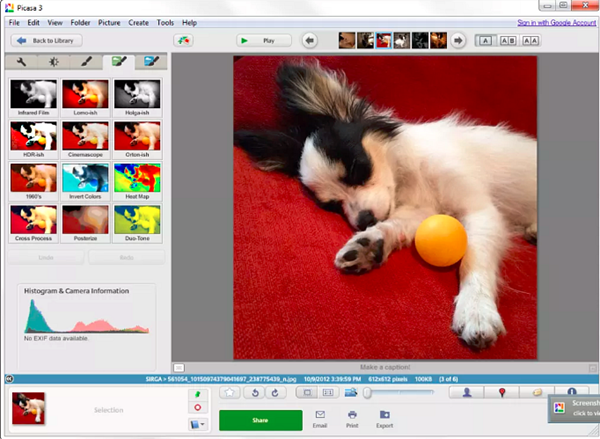 Picasa is one of the best 6 Free Photo Editor Softwares for Windows PC.