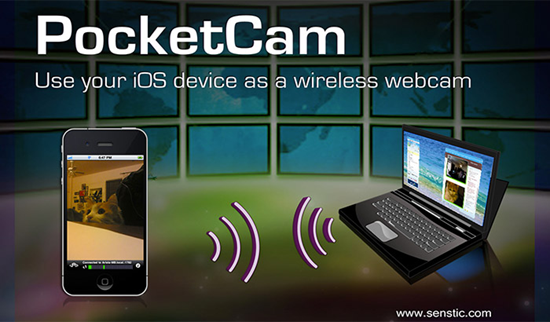 PocketCam by Senstic is one of the 7 Useful Apps to Turn Your iPhone into a Webcam 2019.