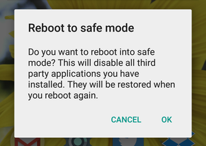 Enter into Safe Mode