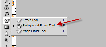 Find the Background Eraser Tool